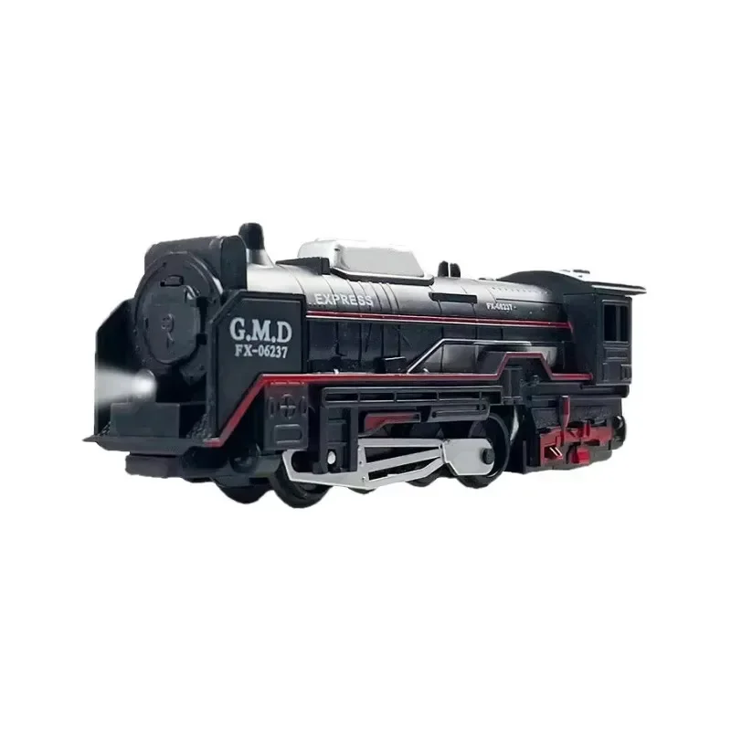 Classical Railway Freight Train Toy Electric Christmas Train Track Set with Light Tracks Model Toys for Kids Gift Children