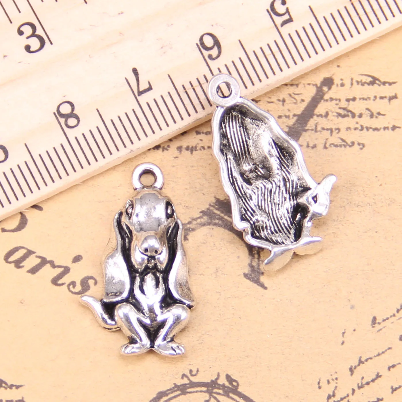 

58pcs Jewelry Charms hound dog 25x14mm Antique Silver Plated Pendants Making DIY Handmade Tibetan Silver Jewelry