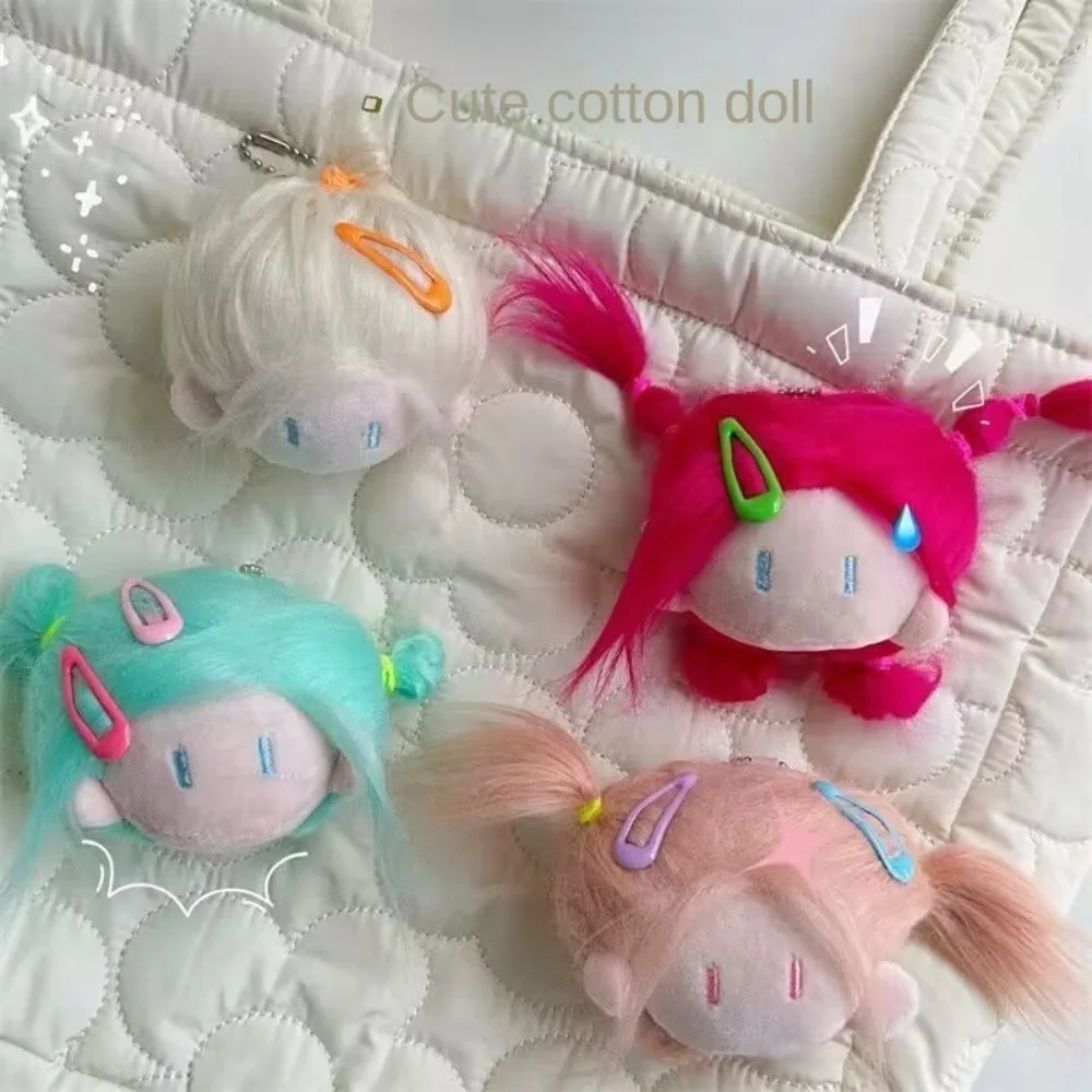 Cute Plush Doll Pendant with Long Hair and Ball Head
