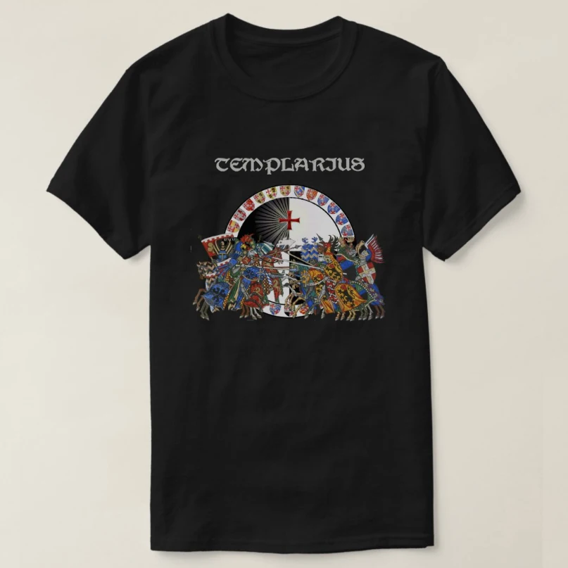 

Knights Templar Seal Medieval Crusaders Templarius T-Shirt 100% Cotton O-Neck Summer Short Sleeve Casual Mens T-shirt Size S-3XL
