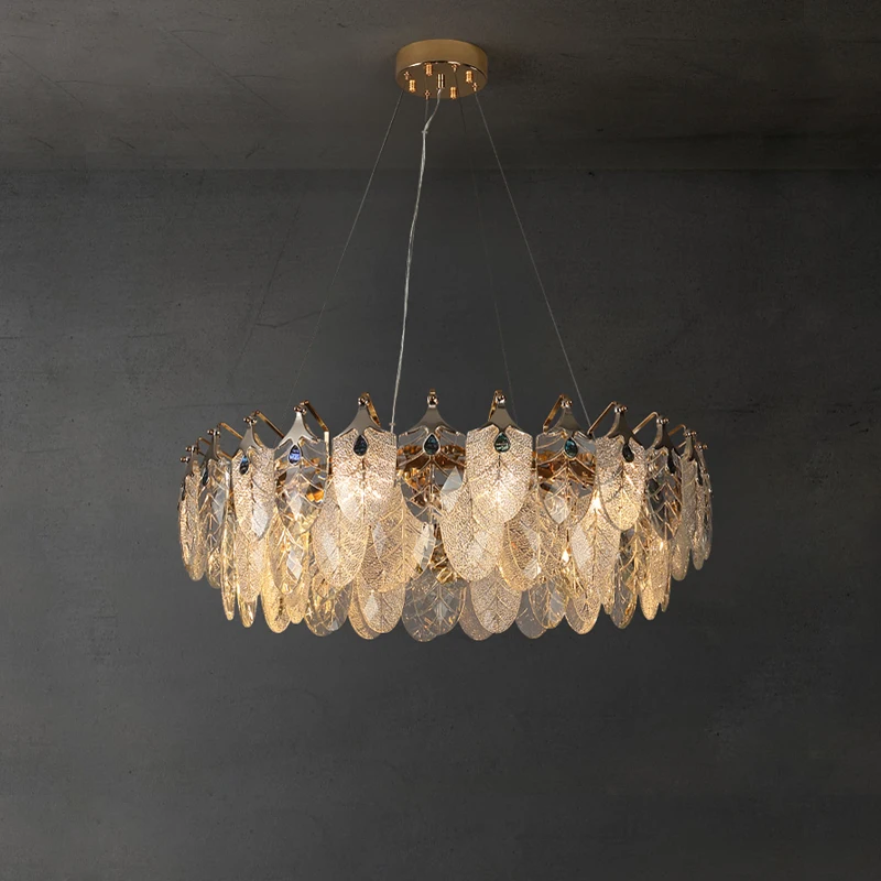 

LED Postmodern Colorized Peacock Gold Designer Lustre Suspension Luminaire Lampen Hanging Lamps Pendant Light For Living Room