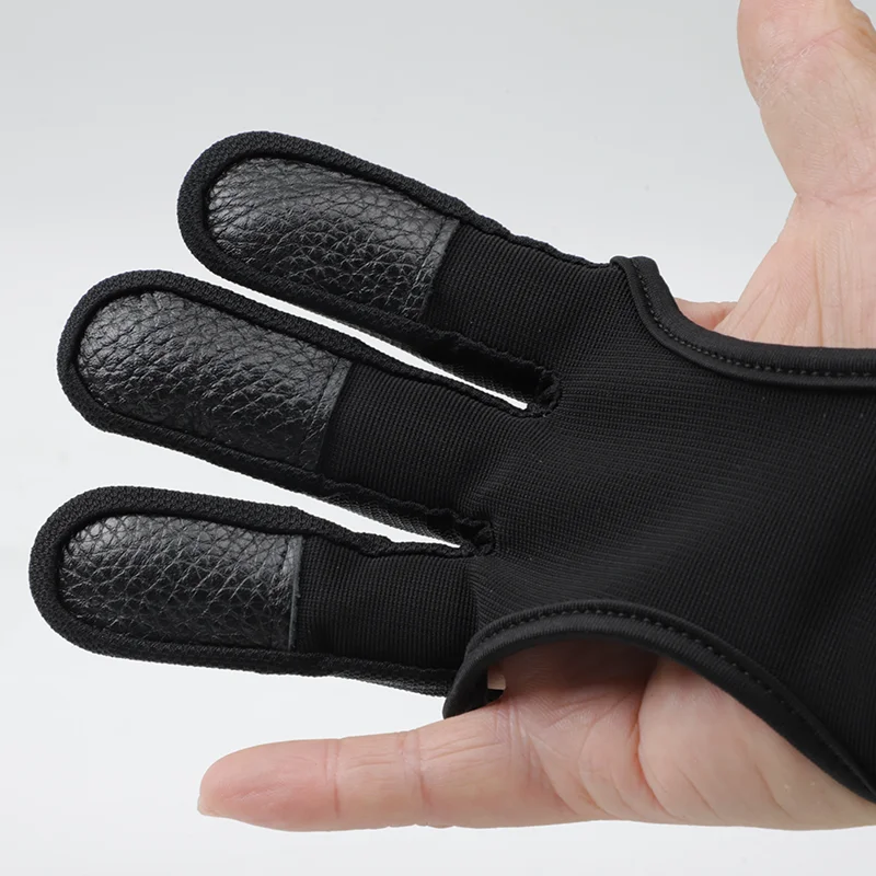 3 Fingers Breathable Outdoor Archery Shooting Hand Guard Protector S/M/L/XL finger gloves archery finger guard