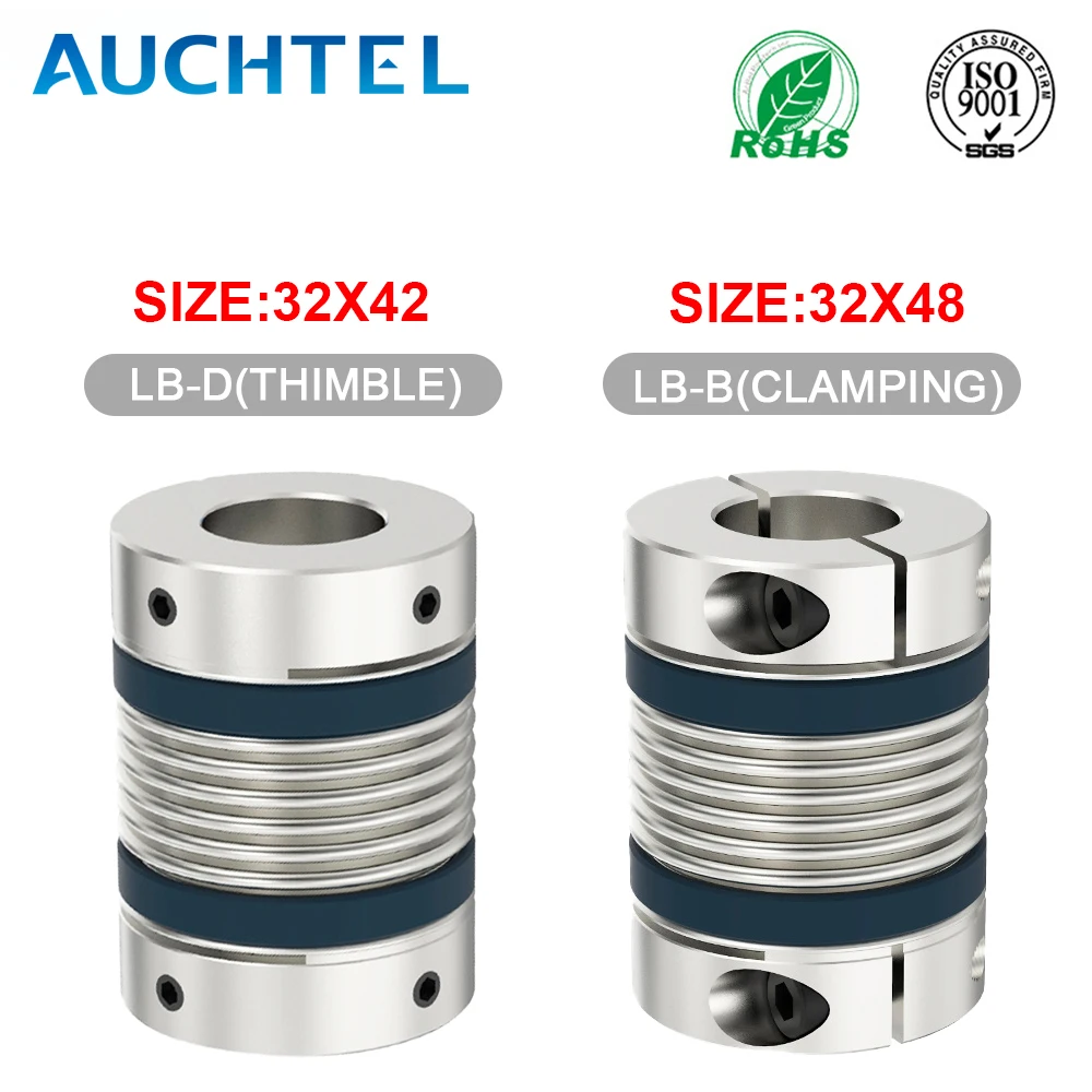 Acoplador Motor Flexível para Impressora 3d Acoplamento de Eixo de Alumínio Cnc Alta Elasticidade Junta Universal para Cardan lb D32l42 48 Foles