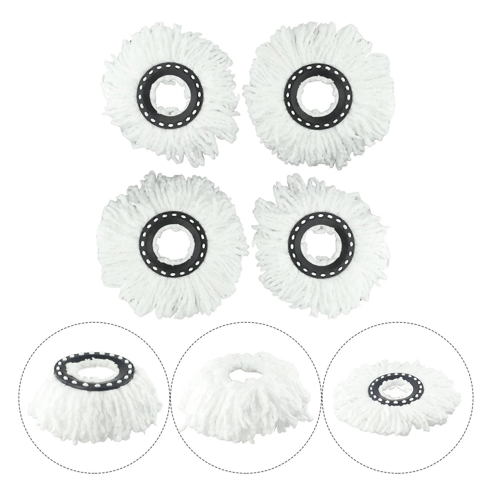 

High Quality Replacement Mop Replacement Head Microfiber Mop Standard Size Strong Cleaning Power 4 Pack Spin Mop
