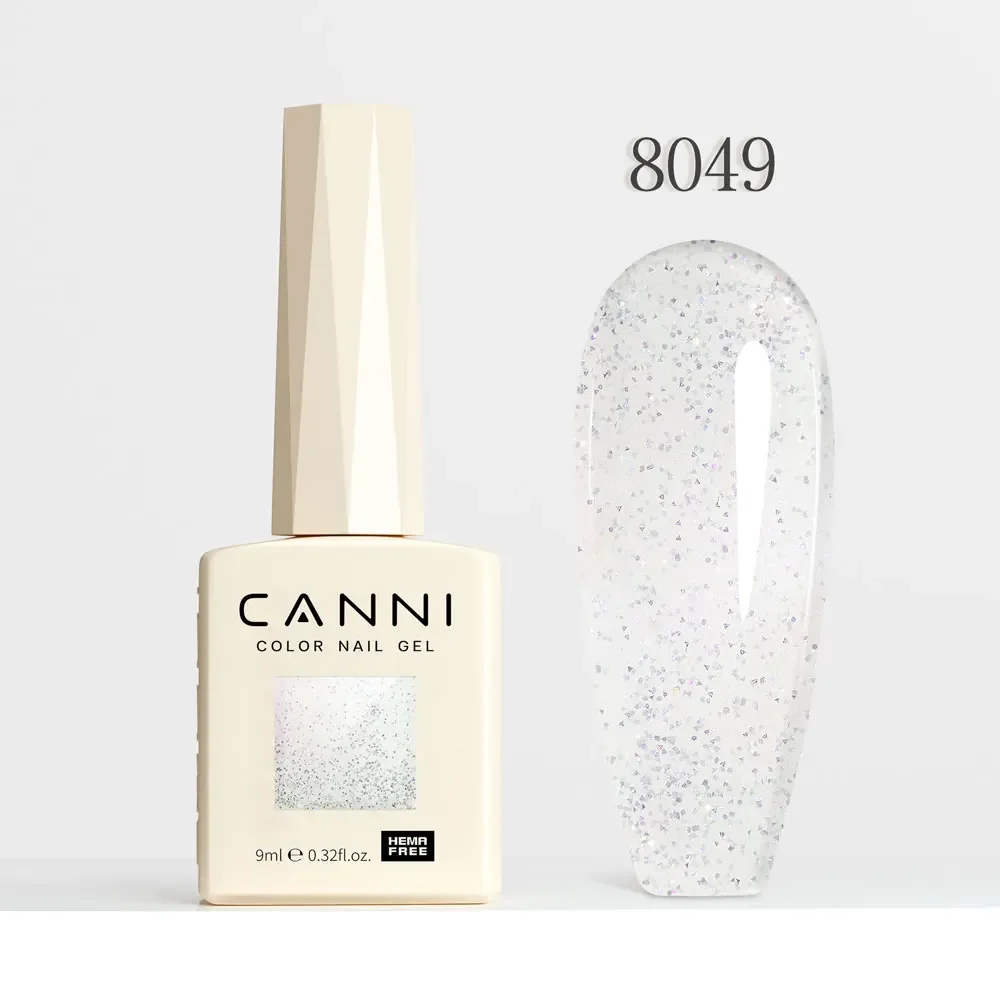 CANNI HEMA Free Black Glitter Diamond Sparkle Gel Polish - Long-Lasting Glossy Finish