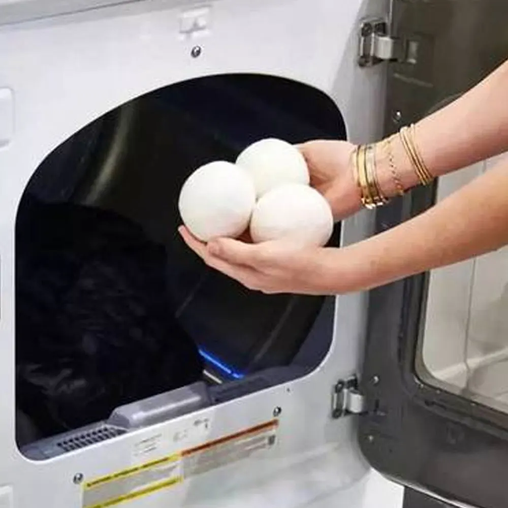 Description Picture 6 of item6PCS 6CM Reusable Wool Tumble Dryer Balls Home Natural Laundry Clean Pactical