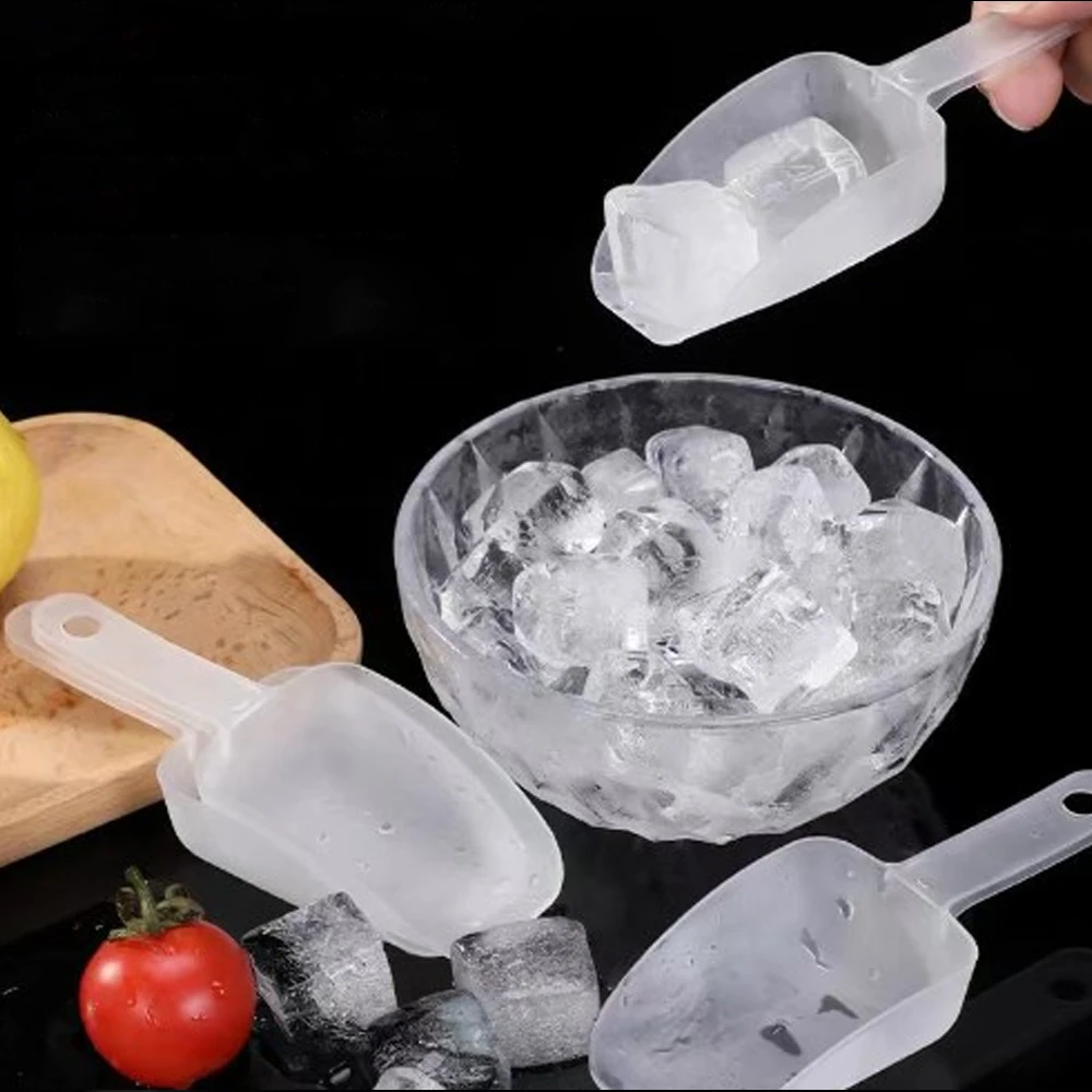 Ice Shovel 10/5Pcs Plastic Ice Scoops Mini Transparant Party Bar Buffet Kitchen Gadget for Candy Dessert Grain Dry Goods Scoops