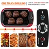 Indoor Smokeless Grill, 1500W Electric BBQ Grill and Non-Stick Grill Plates with Temperature Control, Removable Drip Tray 2
