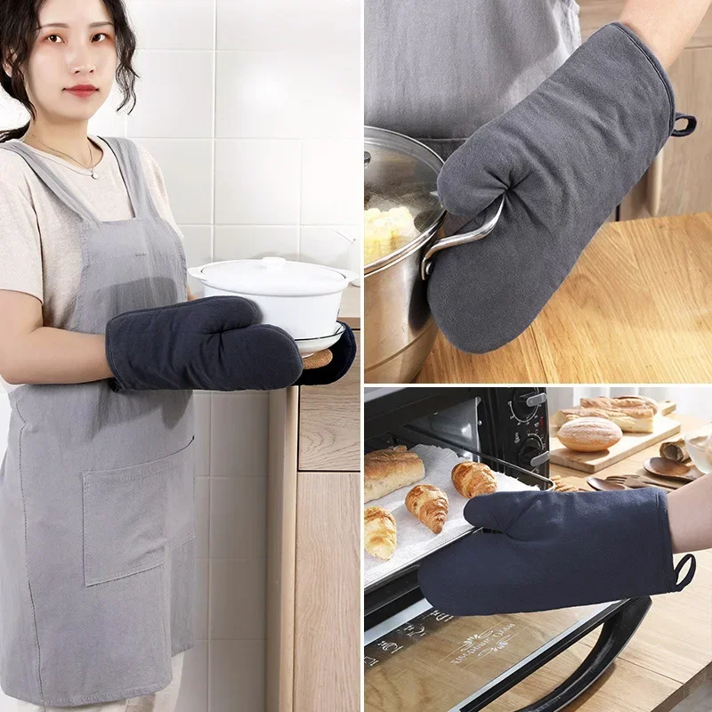 Kitchen Gloves Insulation Leopard Pattern Pad Cooking Microwave Gloves Baking BBQ Oven Potholders Oven Mitts Potholder Pad