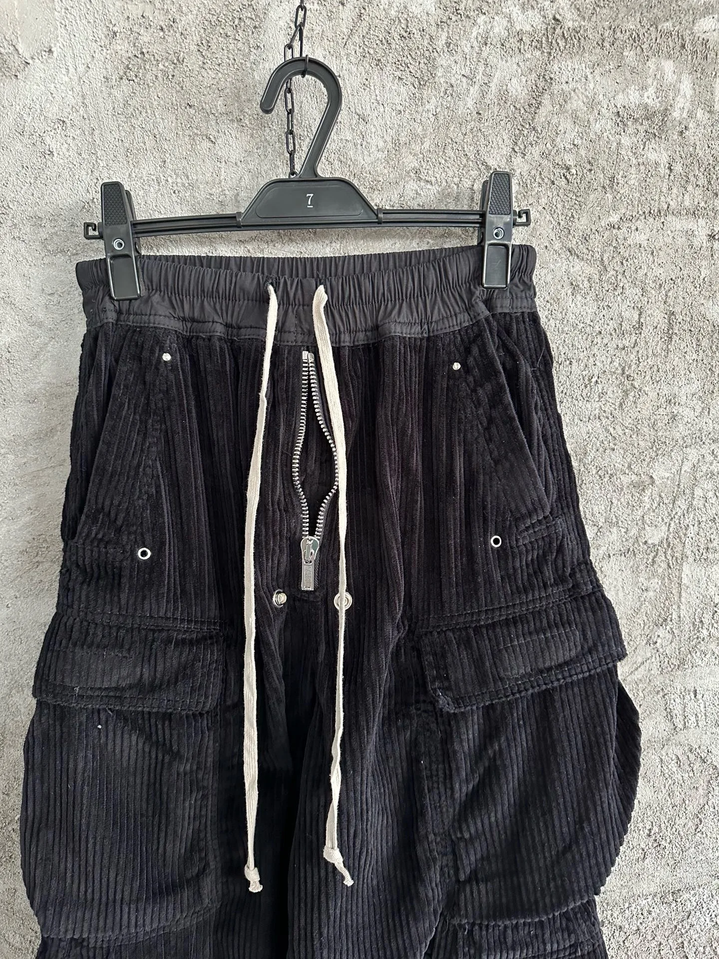 Description Picture 4 of itemmen wide leg corduroy cargo flare pants