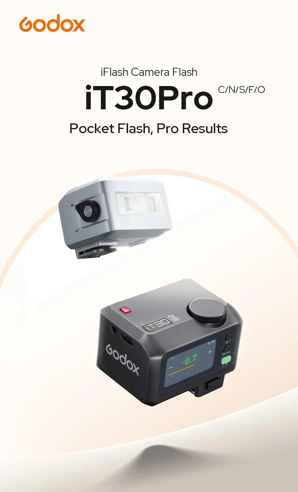 Godox iT30Pro iT20 iT22 C/N/S/F/O Touchscreen Pocket Flash TTL 2.4G Wireless Cam
