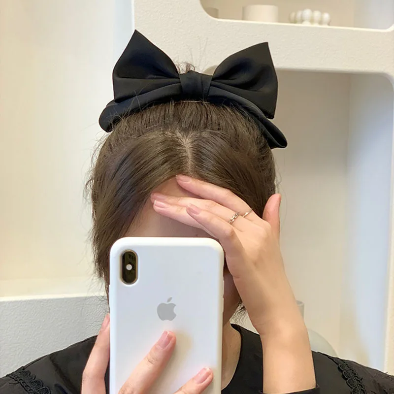 Korean Princess Hairpin 3D Bow Cute Hair Clips Ribbon Barrettes Girls Sauna