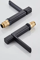 BAKALA Basin Faucet Black/Chrome Face Single Handle Deck Mounted Sink Taps Cold and Hot Mixer for Bathroom Crane Fauc 6