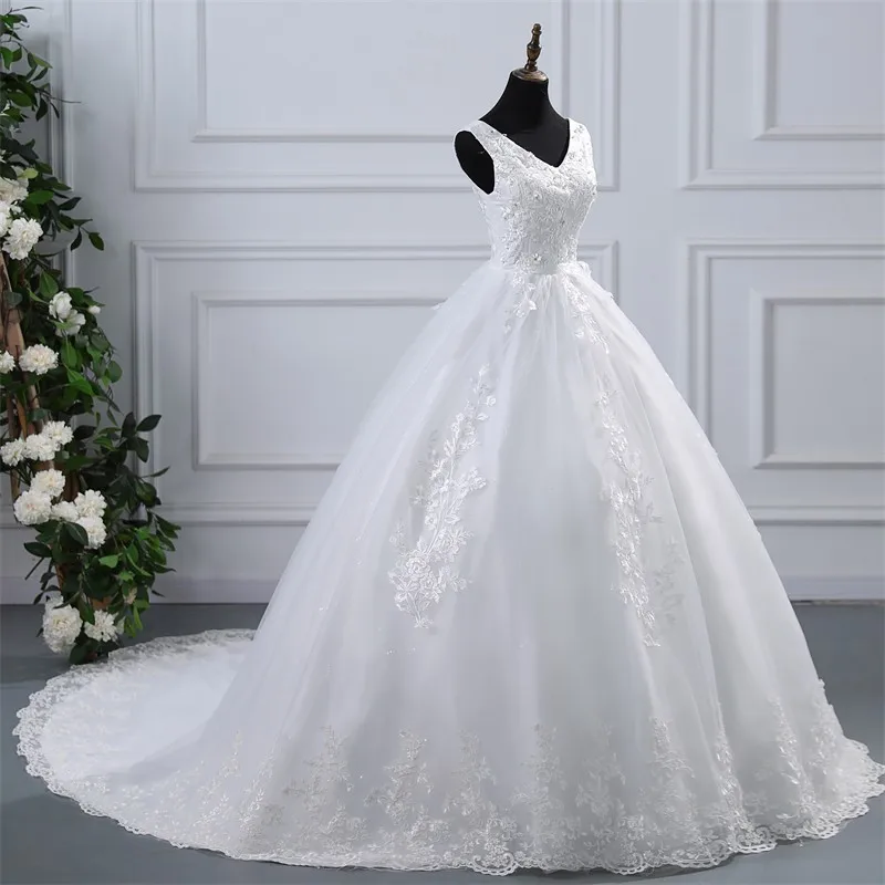 Elegante V-Neck vestidos de casamento, doce flor vestidos de casamento, cor personalizada, ruiente, verรฃo, novo, 2024
