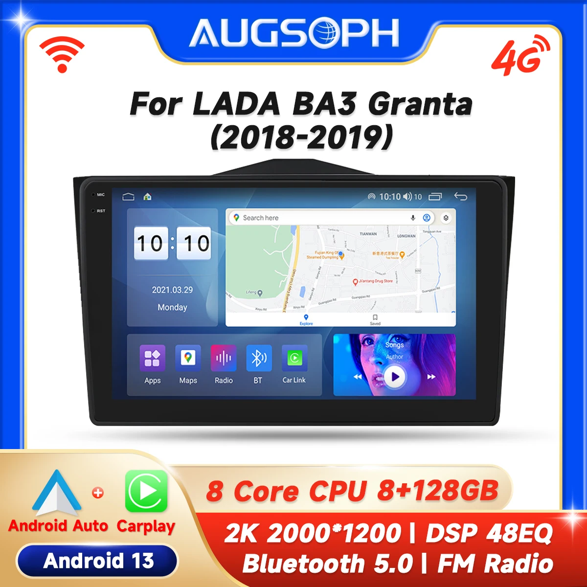 

Автомобильный радиоприемник Android 13 для Peugeot 307 2002-2013, 9-дюймовый мультимедийный плеер с 4G + WiFi автомобильный радиоприемник Carplay и 2Din GPS навигация-C