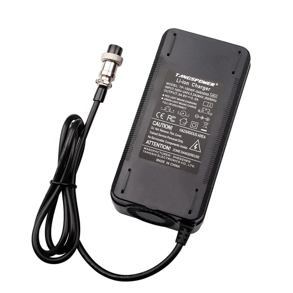 TANGSPOWER 54.6V 3A Lithium Battery Charger 54.6V3A electric bike Charger for 13S 48V Li-ion Battery pack charger High quality