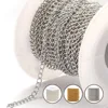 10meters/roll Stainless Steel Chains 2/3/5mm Gold Necklace Chains For Bracelet Extension Chain DIY Jewelry Components No Fade 10meters/roll Stainless Steel Chains 2/3/5mm Gold Necklace Chains For Bracelet Extension Chain DIY Jewelry Components No Fade