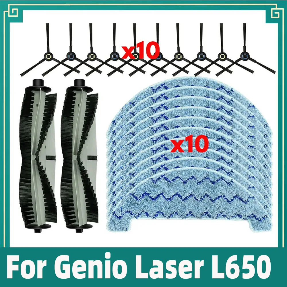 

Compatible For Genio Laser L650 Robot Vacuum Cleaner Roller Main Side Brush Mop Cloths Rag Accessories Spare Parts Replacement