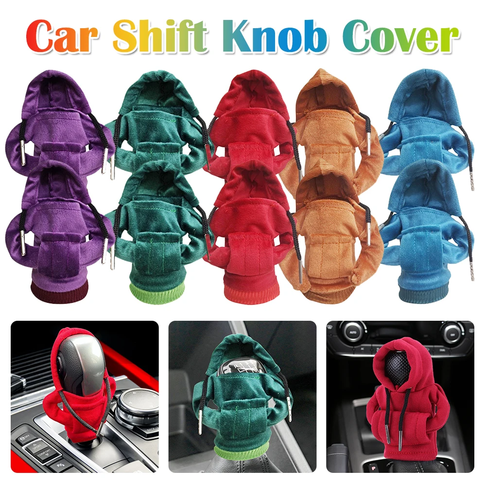 Hoodie Car Gear Shift Cover Fashion Gearshift Hoodie Car Gear Shift Knob  Cover Manual Handle Gear Sweatshirt Change Lever Cover - AliExpress