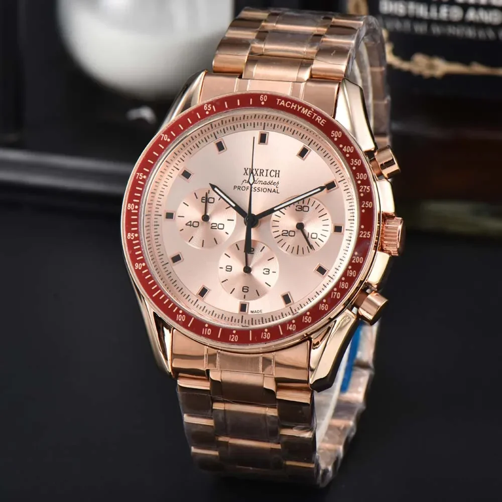 

Top New Original Brand Watches For Mens Fashion Full Stainless Steel Automatic Date Watch Luxury Chronograph Sport AAA Clocks