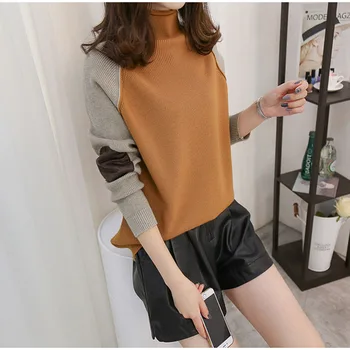 Women Fall Half Turtleneck Sweater Knitted Soft Pullovers Cashmere Jumpers Basic Soft Sweaters For Women 2025 Autumn Winter 1