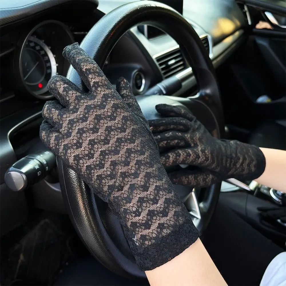 

Дышащие кружевные женские перчатки для рыбалки с защитой от УФ-лучей, солнцезащитные перчатки с закрытыми пальцами, летние перчатки, перчатки для вождения