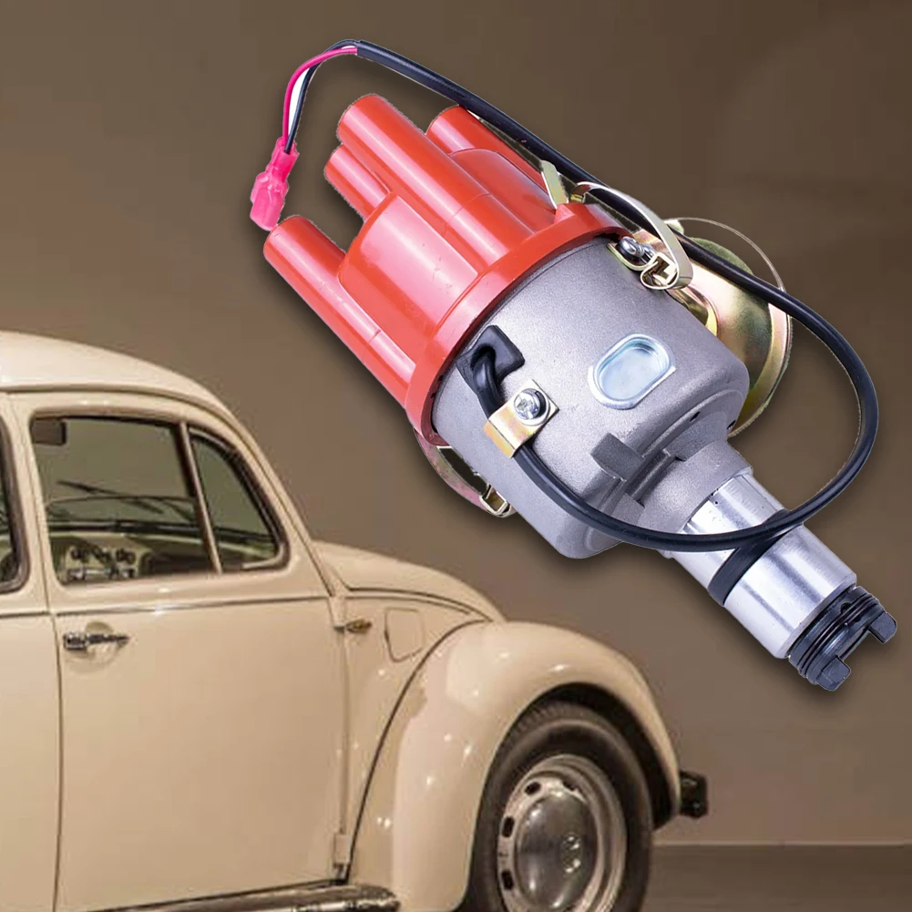 Centrifugal Distributor Vacuum Advance Ignition Distributor With Cap Rotor 0231170034 for Beetle Camper T2 Bay Split T2