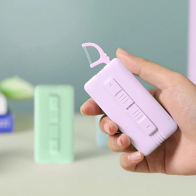 자동 휴대용 치실 디펜서, 치실 보관함, 자동 리필 가능 구강 위생 관리, 10 개