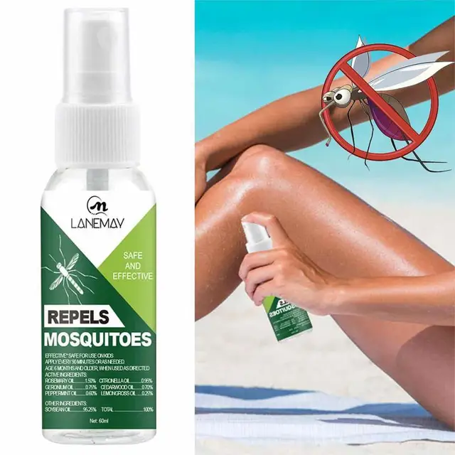 60 Ml-Es Harapásgátló Spray-Wc-Víz Gyerekek Hordozható Növényi Extrakciós Rozmaringolaj-Visszataszító Spray-Harapásellenes Antipruritikus