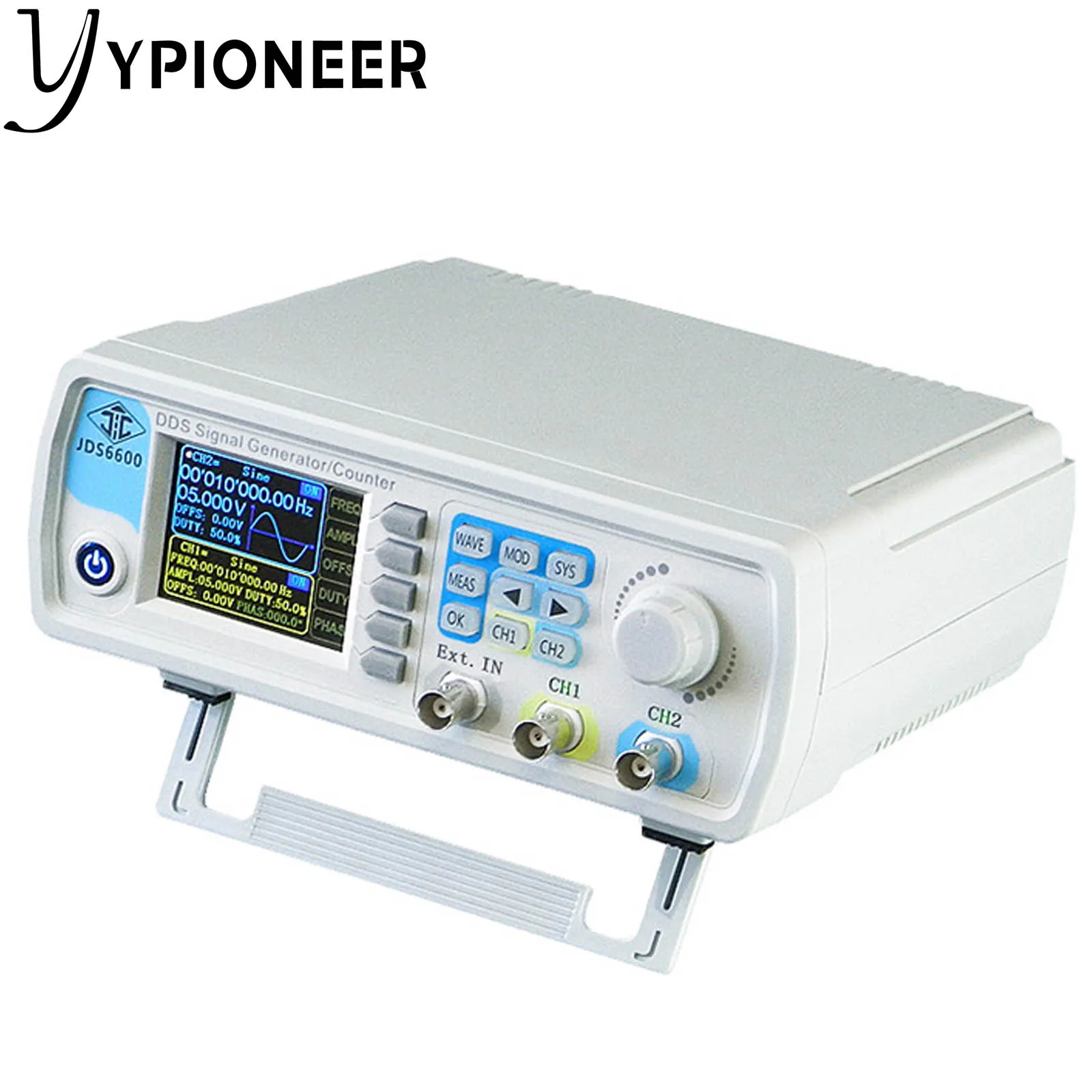 YPioneer JDS6600 15-60MHZ Dual-channel DDS Signal Generator Arbitrary Waveform Frequency Meter Digital Control Counter