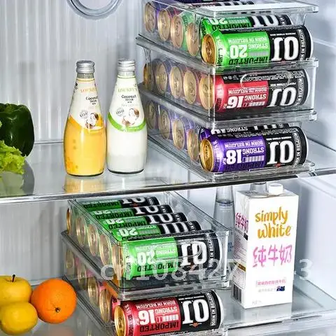 

Beverage Soda Can Dispenser Rack Refrigerator Can Organizer Stackable Drink Organizer For Fridge Freezer Countertop Cabinets