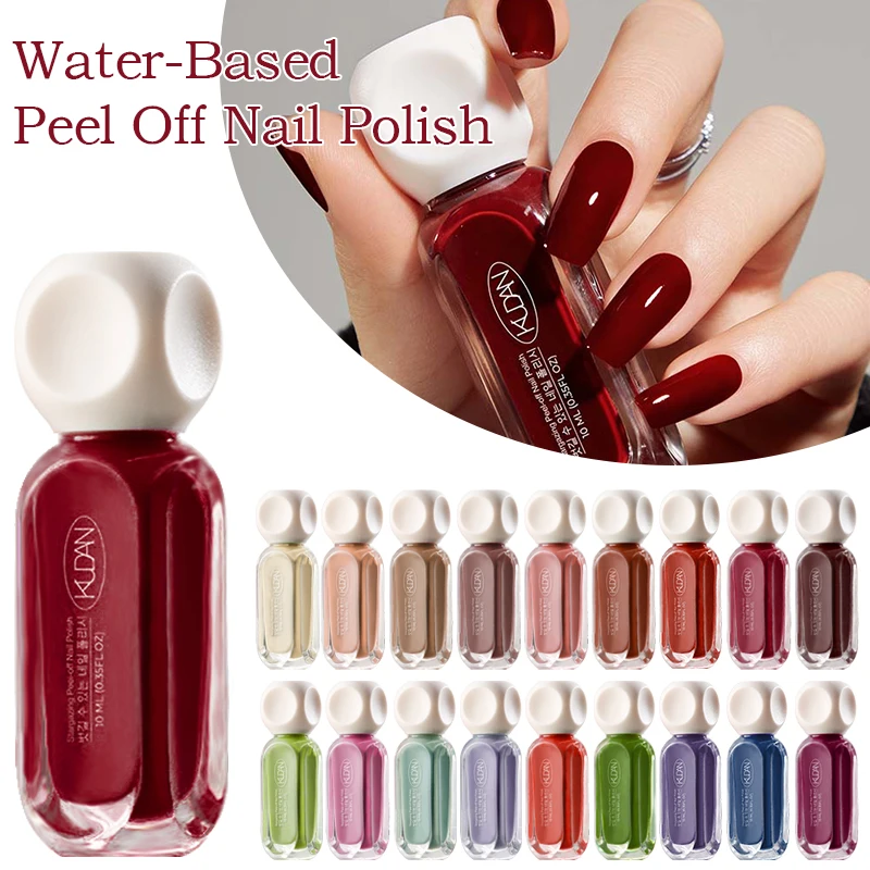 10ml Colorful Water-Based Peel Off Nail Polish No Need Lamp Manicure Nail Aupplies Varnish