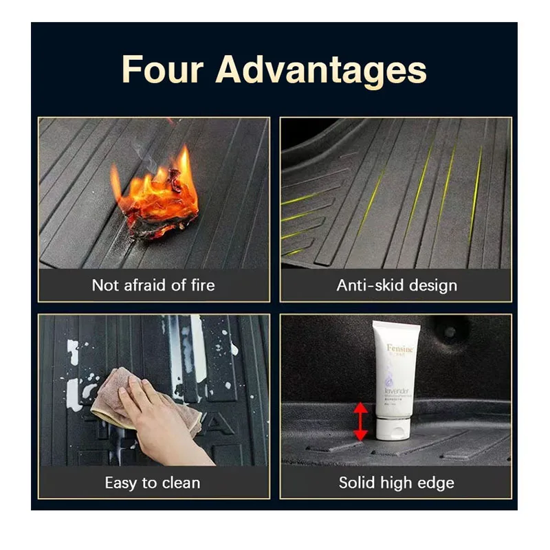 Car Rear Trunk Mats For Hyundai Tucson TL 2015~2021 Waterproof Pad Trunk  Carpet EVA Cover Car Accessories