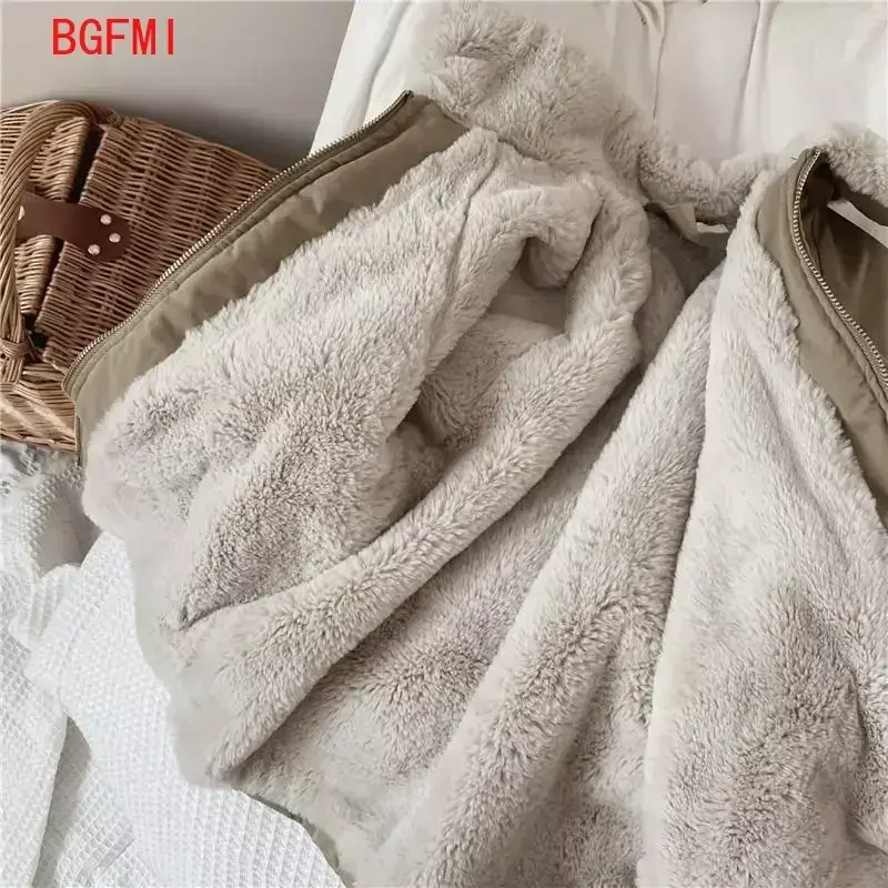 Baby Boys Girls Khaki Lamb Wool Blend Parkas Coat Autumn Winter Coats Fur Jackets Children Snowsuit