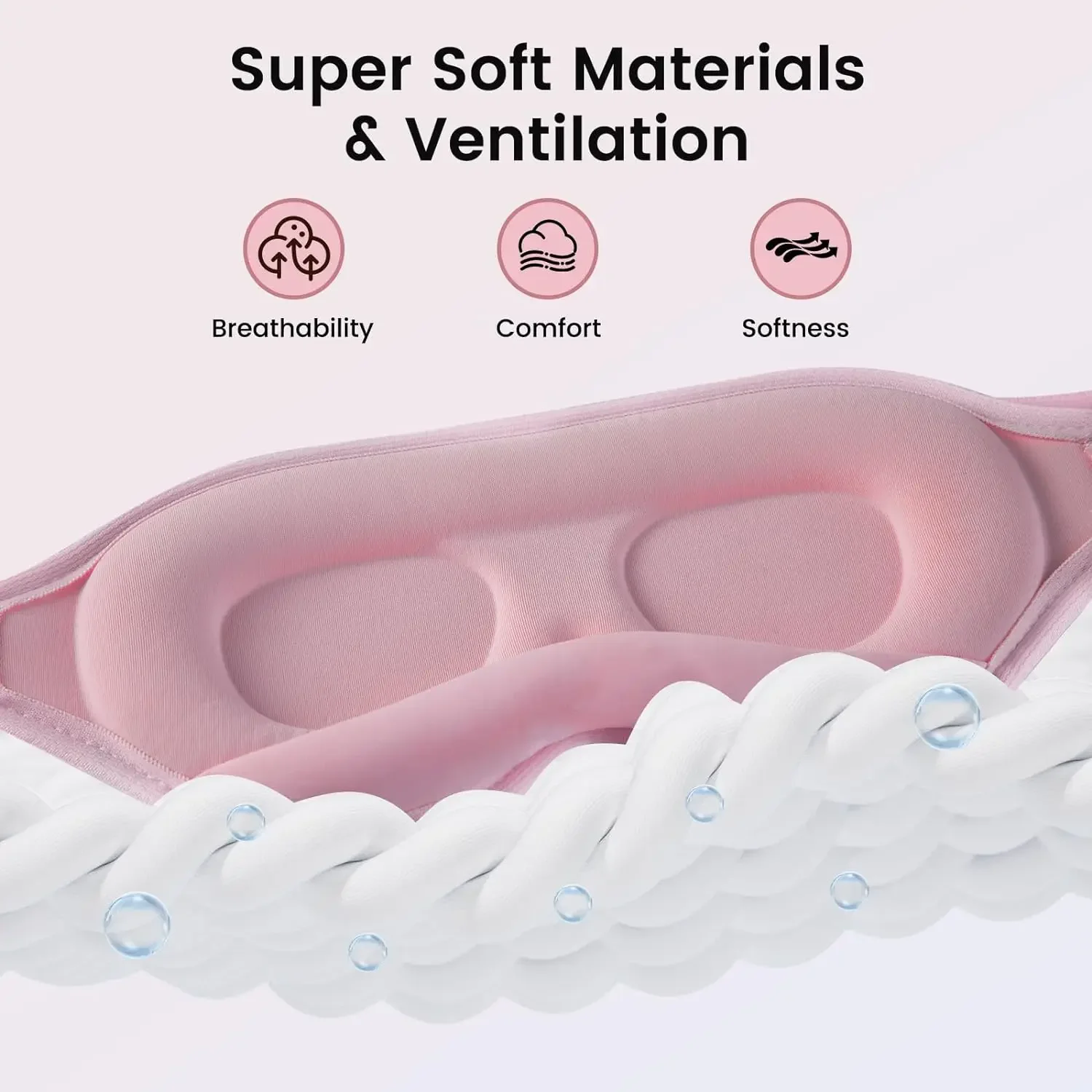 Ultra Comfort 3D Contoured Sleep Mask - 100% Light Blocking & Pressure-Free Eye Cover