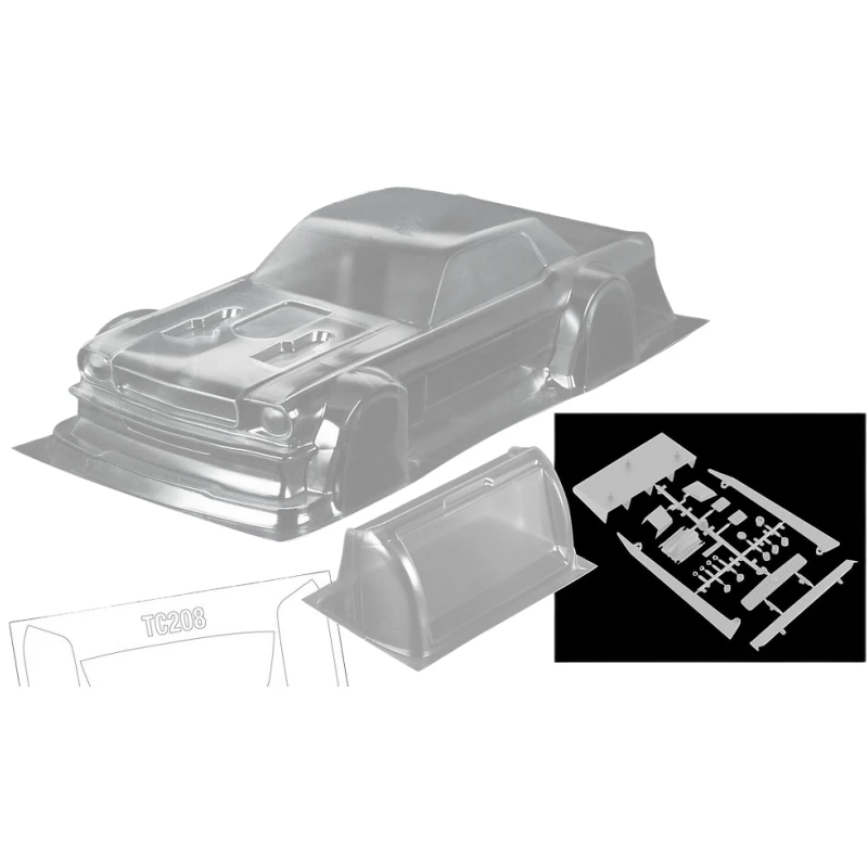 Tc208 1/10 Hoonicorn Ken Block, On Road Car, Rc Drift Body Shell, Interasse 258Mm, Larghezza 200Mm, Tamiya Tt01 Tt02