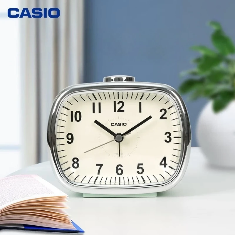 CASIO TQ-159-3PF 침대 옆 알람 시계 침실 졸음방용 야간 조명 일본식 간단한 어린이 학생용 벨소리 알람 시계