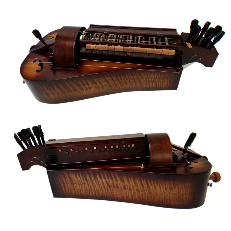 Hand Made maple wood Song brand 6 strings 23 keys brown Hurdy Gurdy