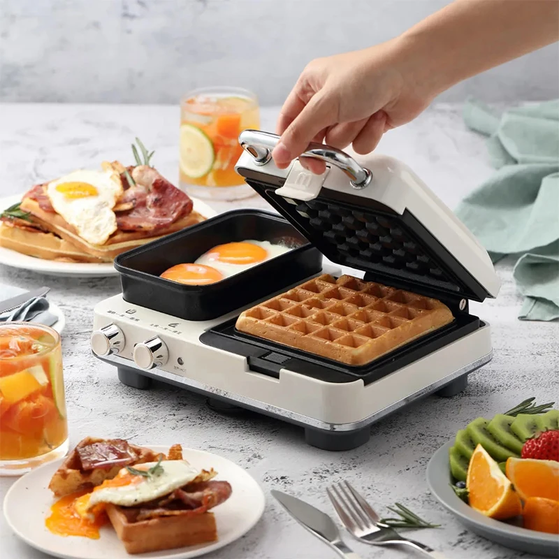 MR9086 Light Food Machine Multi-function Small Home Breakfast Toaster Net Red Waffle Toaster 220V 1100W
