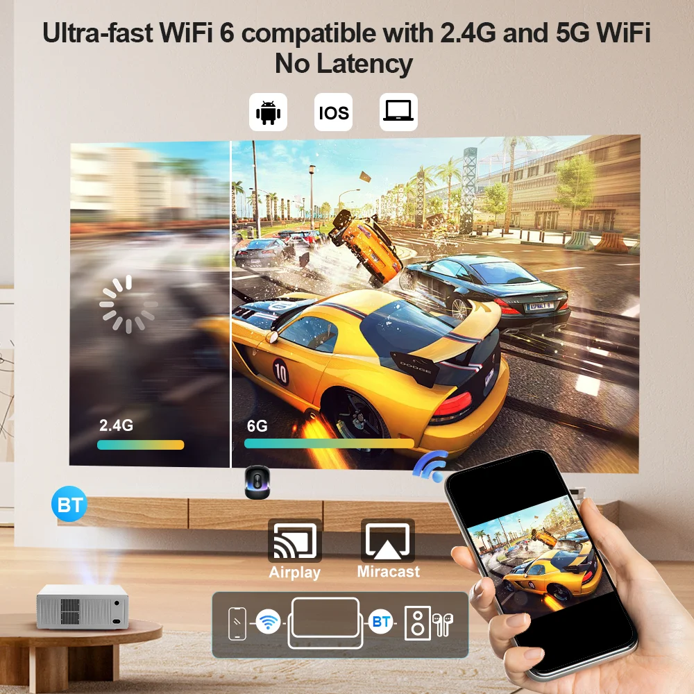 ThundeaL TD95W أندرويد العارض كامل HD 1080P واي فا...