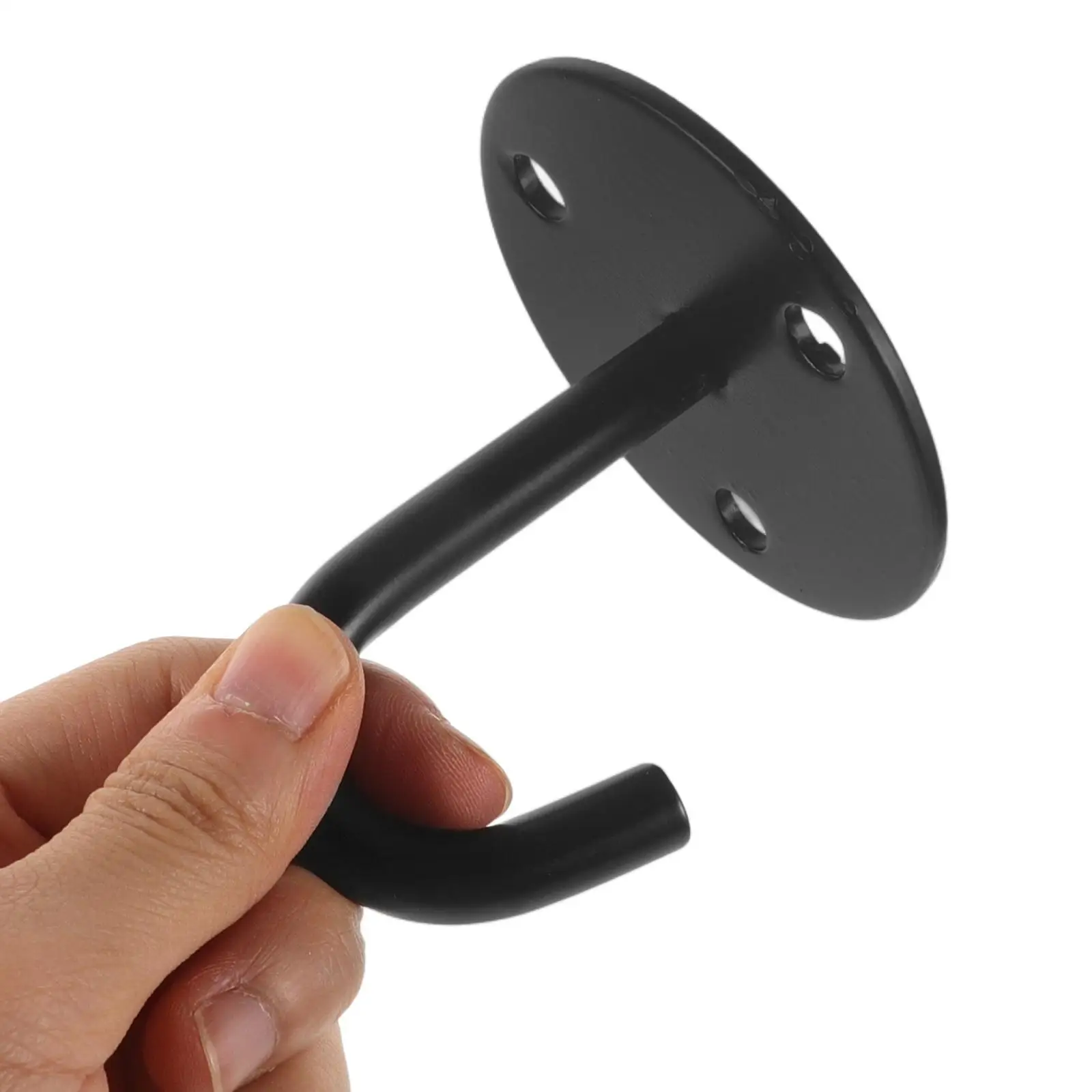 4pcs Stainless Buckle Heavy Duty Black Ceiling Ceiling Mounted Hooks Under Shelf Hooks Gym Sandbag Fan Hanging