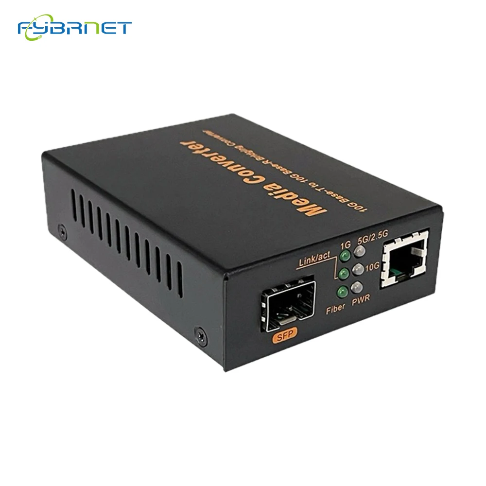 1.25G/10G Fiber Optical Media Converter SFP slot Transceiver Ethernet  fast fiber conversor SFP+ Slot Without Power adapter