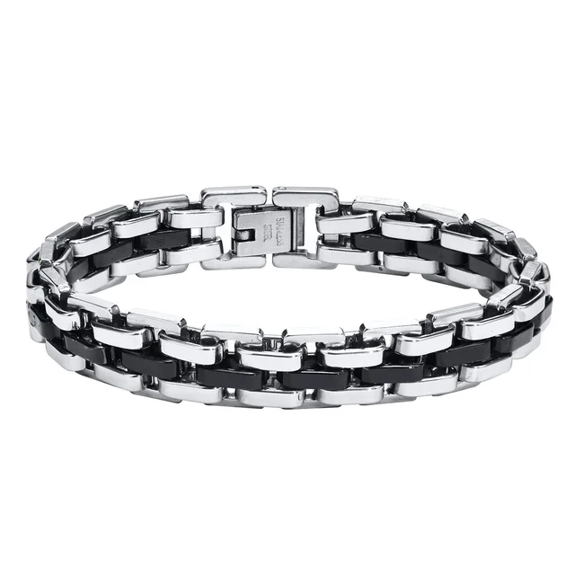 Vnox – Bracelets à maillons épais pour hommes, bracelet à maillons fait à la main en acier inoxydable de 11mm, cadeau Punk doux pour lui