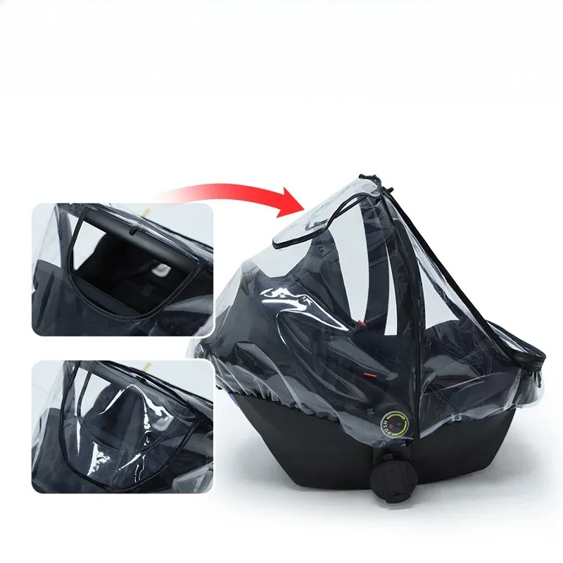 Universal Car Seat Rain Cover Windproof Waterproof Dustproof Snowproof Protective Cover Dual Zippers and Side Vents
