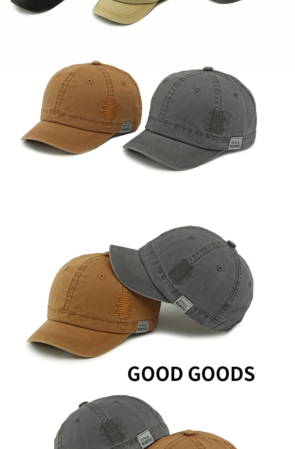 HT4830 Baseballkappe aus 100 % Baumwolle für Herren und Damen, für alle Jahreszeiten, 6 Panels, Baseballmütze, männlich, weiblich, kurze Krempe, Sonnenkappe, verstellbare Snapback-Kappen – Detail 3