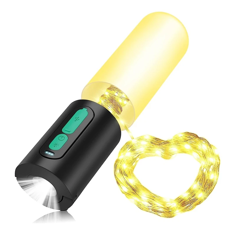 

1 Piece LED Camping Lamp With 10M Light Chain 4000Mah Camping Lantern Tent Lamp For Hiking Fishing