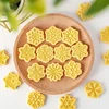 Mini Christmas Snowflake Cookie Cutters Plastic Fondant Biscuit Embossing Stamp Molds DIY Baking Supplies Kitchen Accessory Tool 2