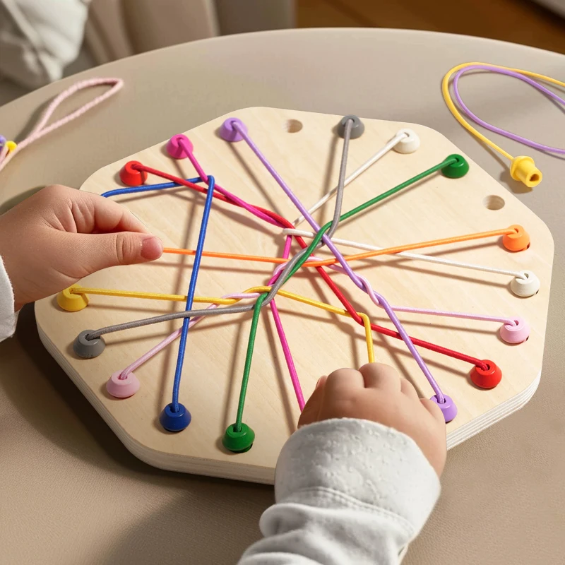 Board Game Toy Kid Rope Knots Sensory Social Strategy Logical Thinking Brain Challenge Table Game
