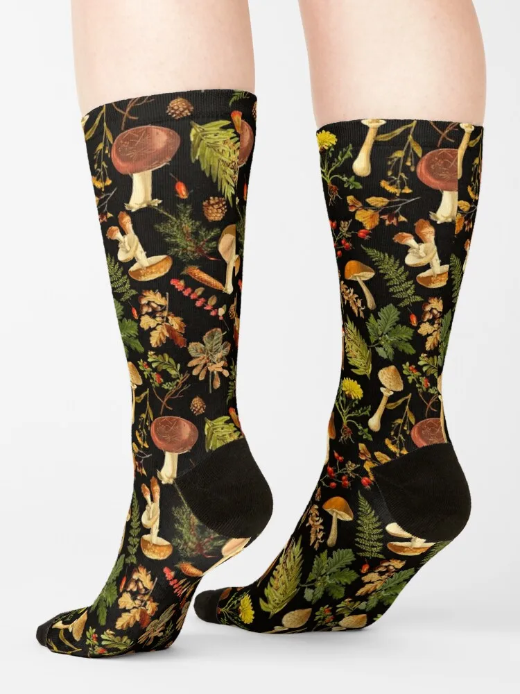 Thanksgiving Mushrooms HarvestSocks basket ball womens socks Women's short socks