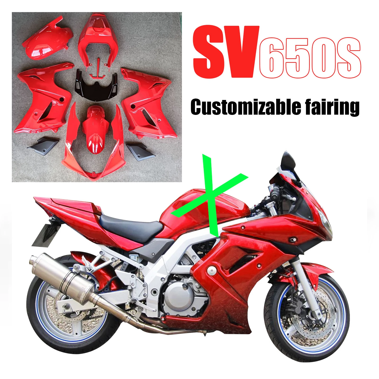 forSuzukiSV650SSV650FullFairingKitPlasticAccessoriesBodywork